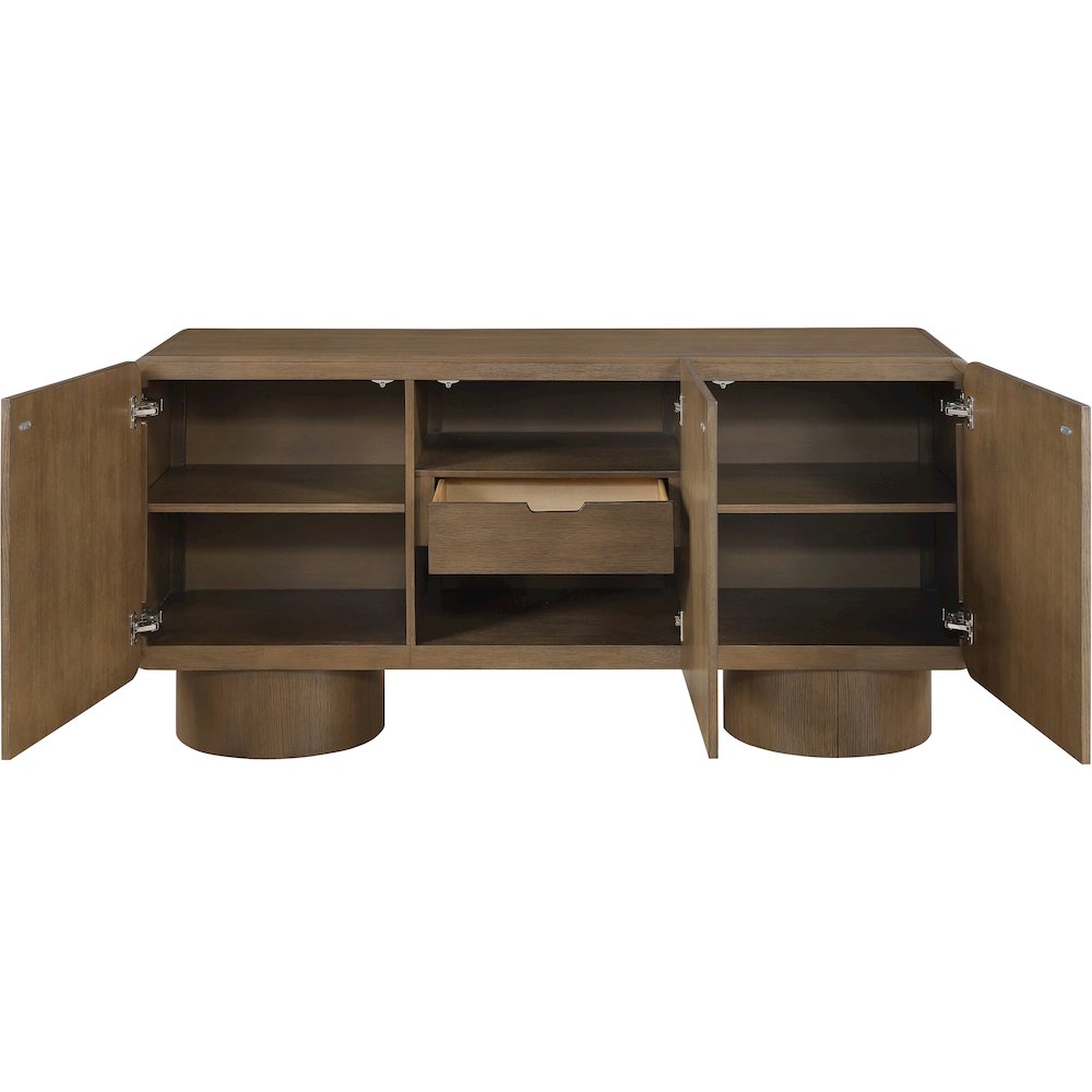 Adagio Brown Solid Wood And Oak Veneer Sideboard/Buffet