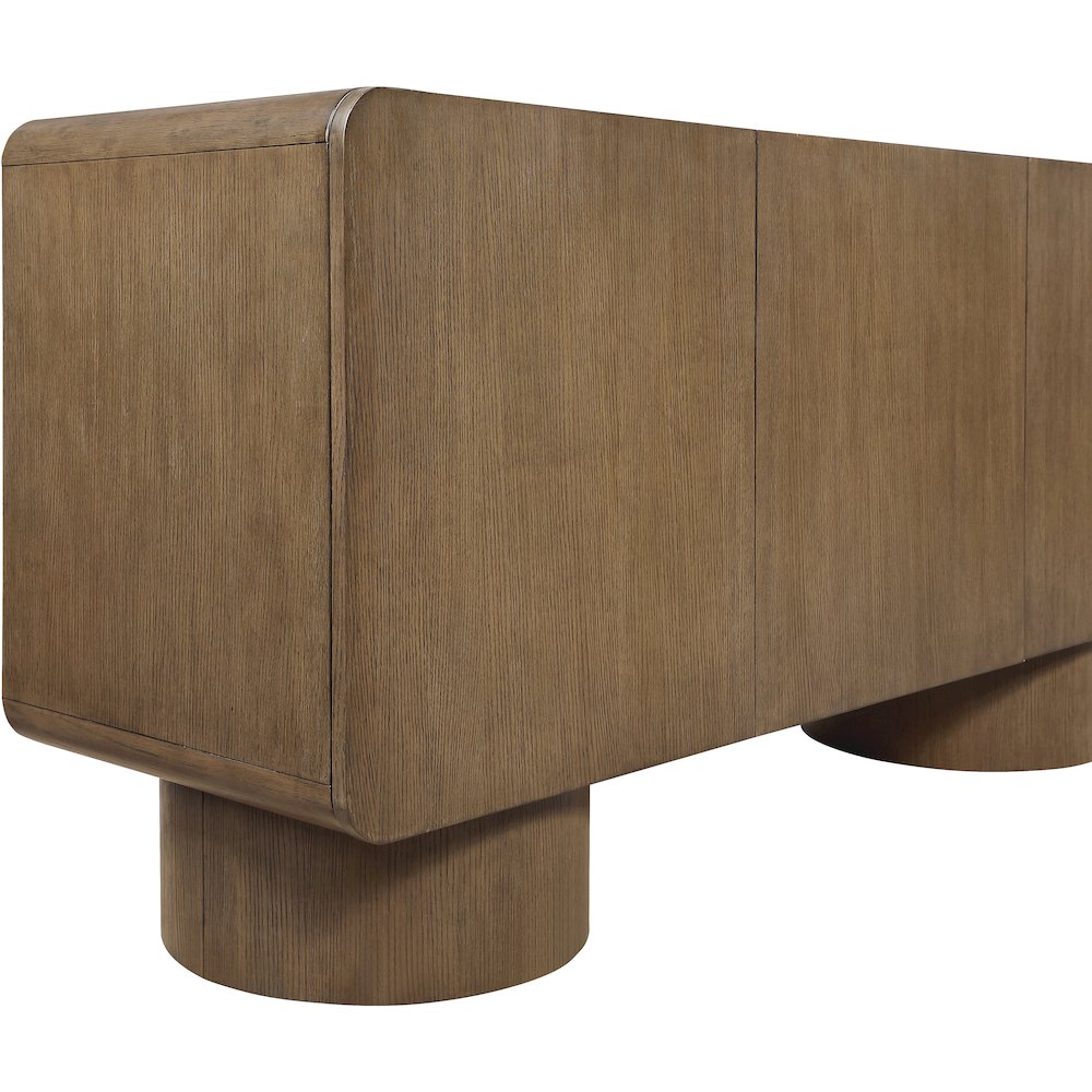 Adagio Brown Solid Wood And Oak Veneer Sideboard/Buffet