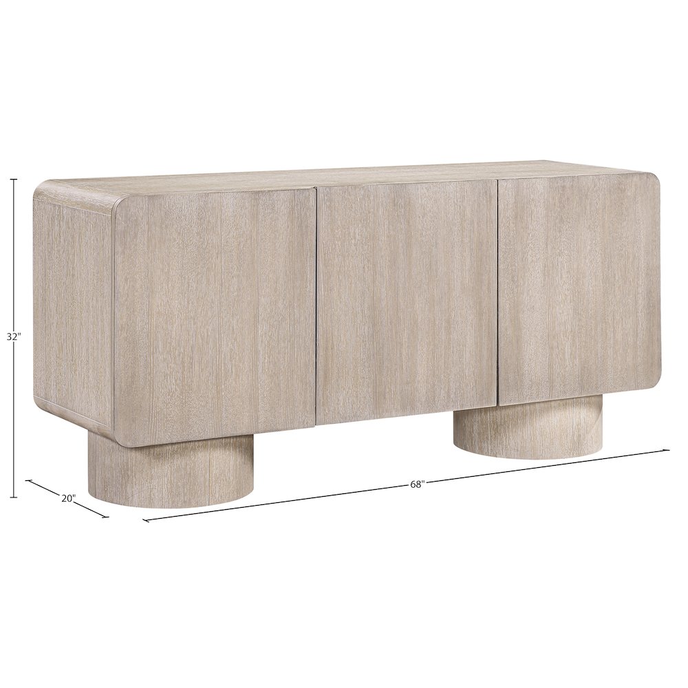 Adagio Natural Solid Wood And Oak Veneer Sideboard/Buffet