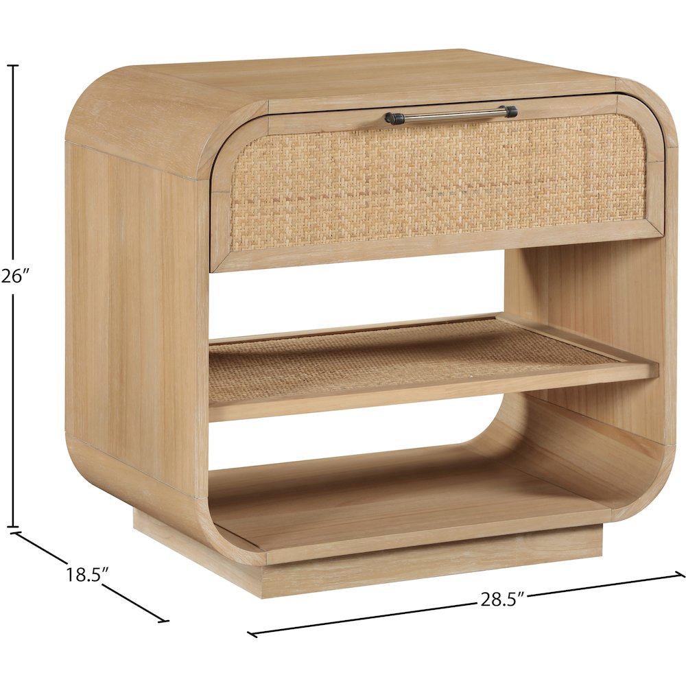Windsor Natural Rubberwood Night Stand