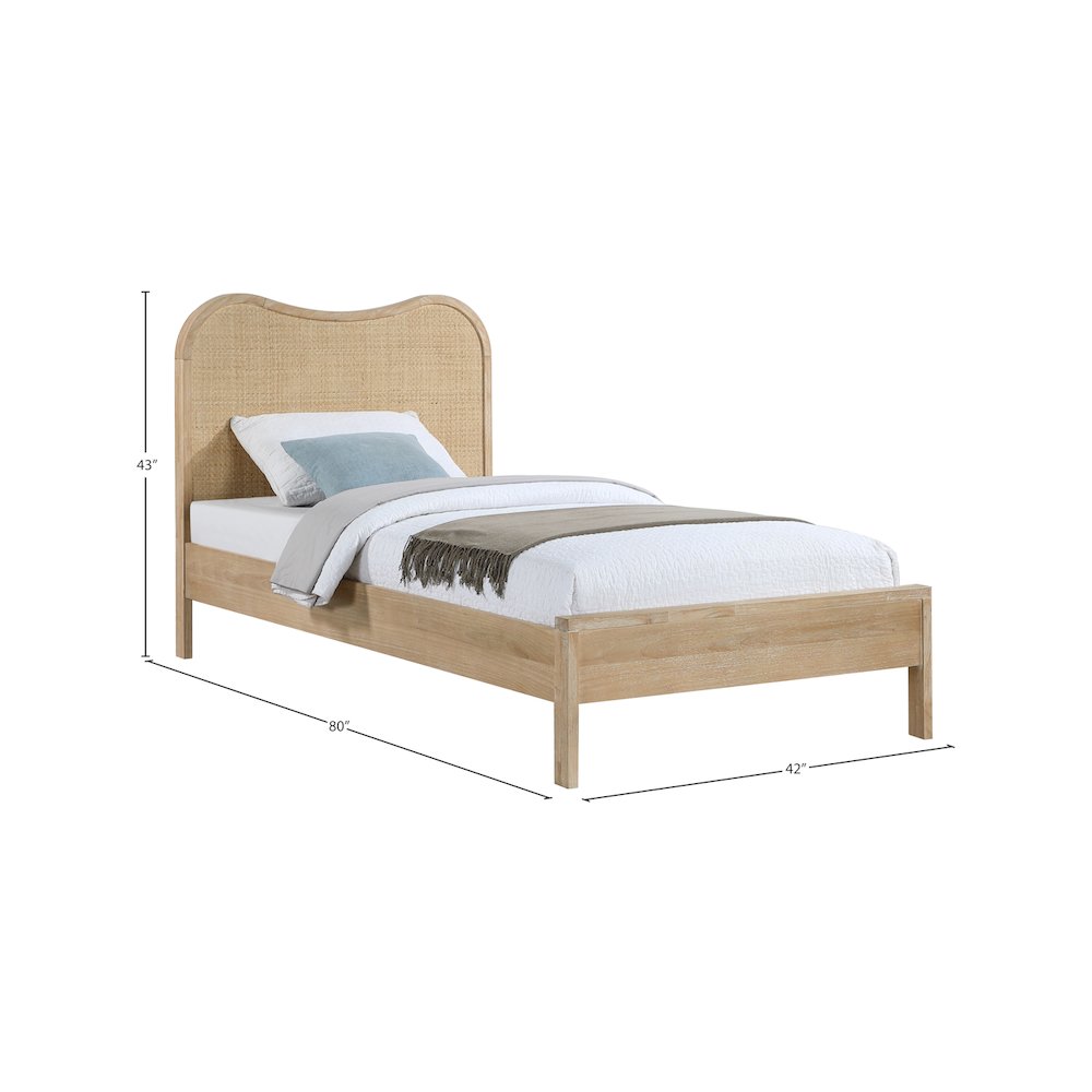 Windsor Natural Rubberwood Twin Bed