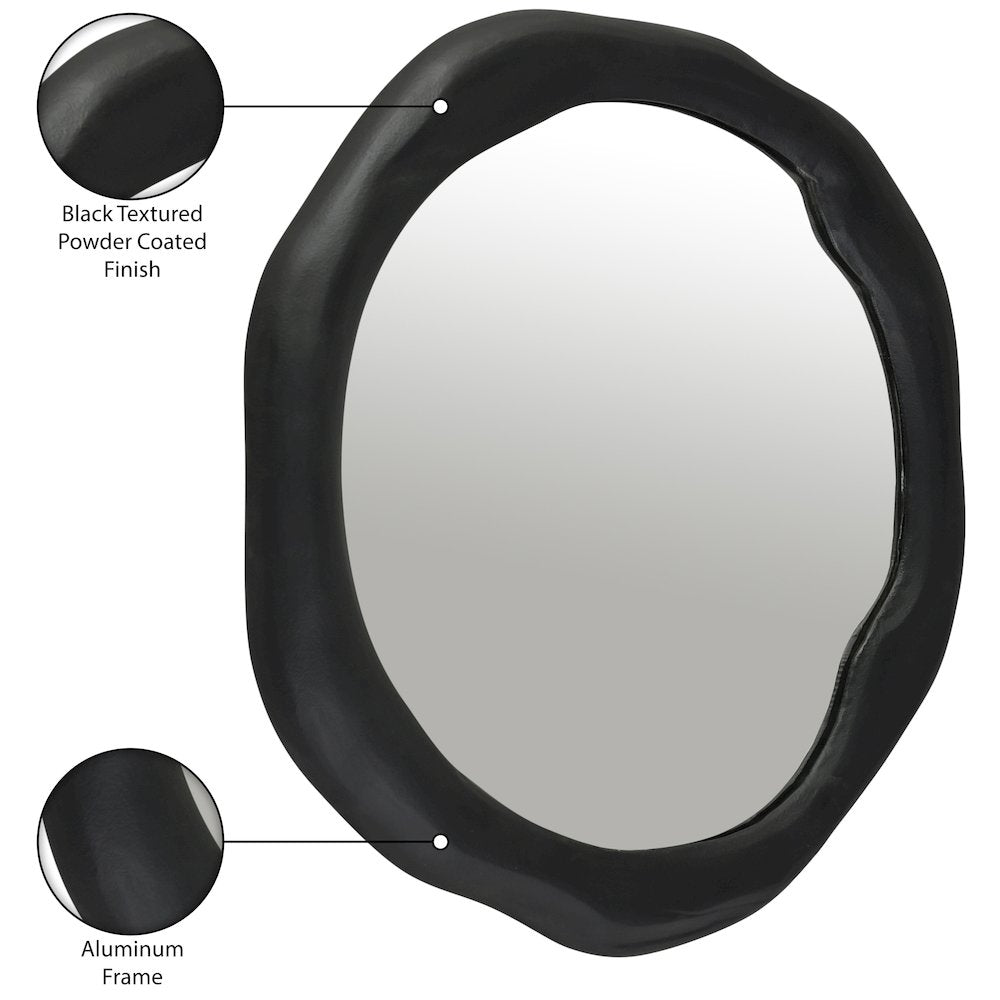 Armada Black Aluminum Mirror