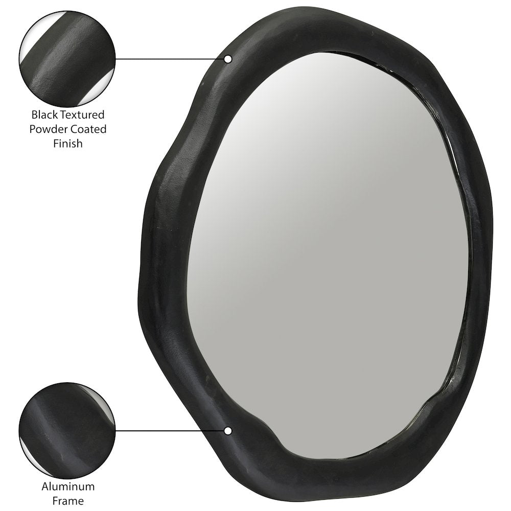 Armada Black Aluminum Mirror