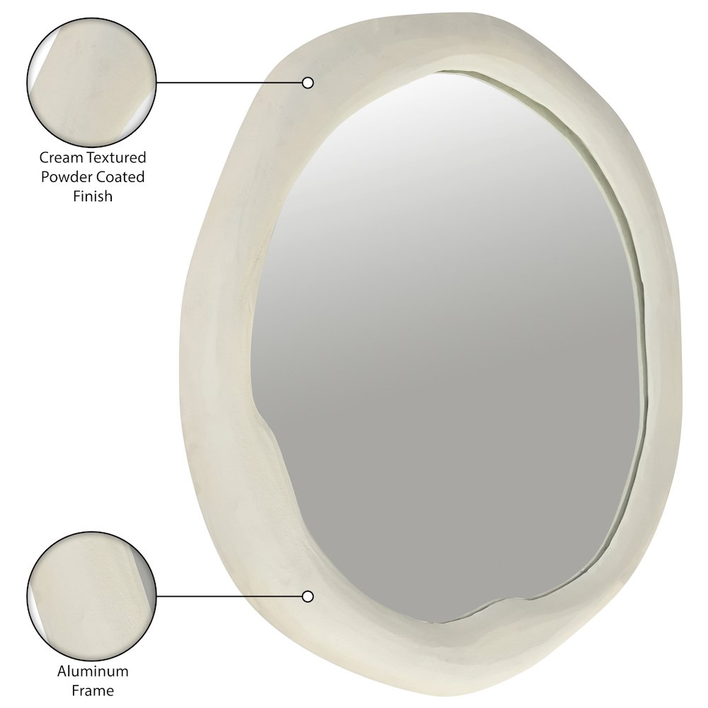 Armada Cream Aluminum Mirror
