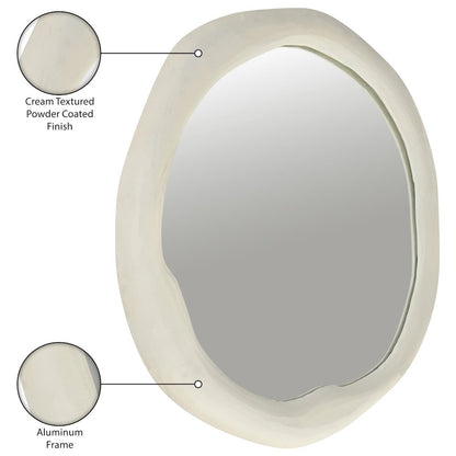Armada Cream Aluminum Mirror