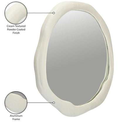 Armada Cream Aluminum Mirror