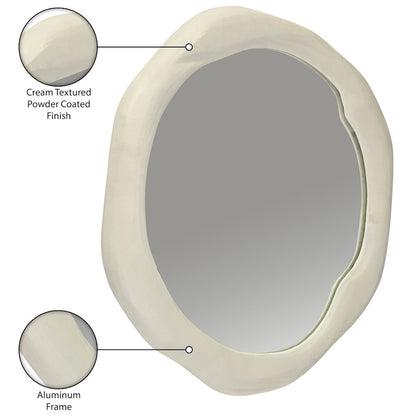 Armada Cream Aluminum Mirror