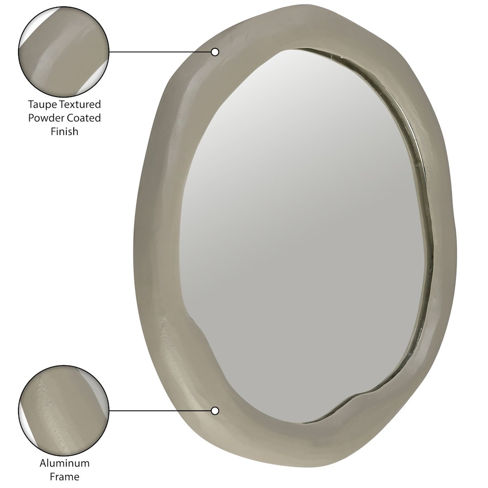Armada Taupe Aluminum Mirror