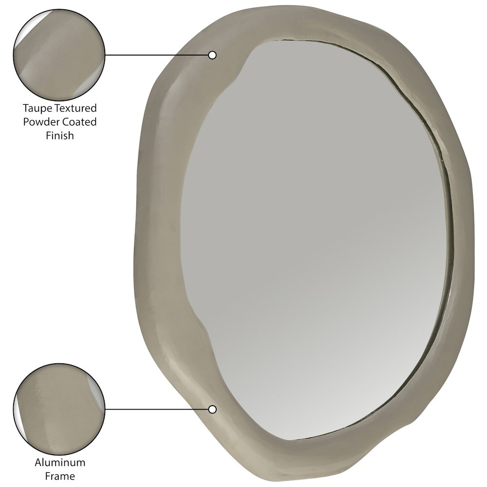 Armada Taupe Aluminum Mirror