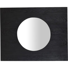 Optic Black Oak Wood Frame Mirror