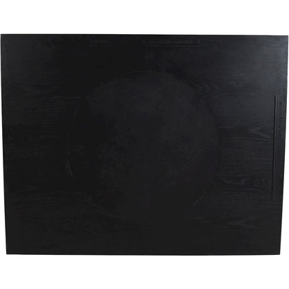 Optic Black Oak Wood Frame Mirror