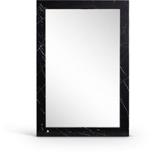 Pavia Black Genuine Marble Frame Mirror