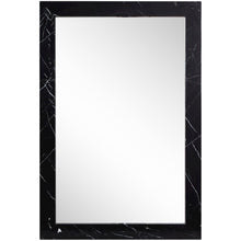 Pavia Black Genuine Marble Frame Mirror