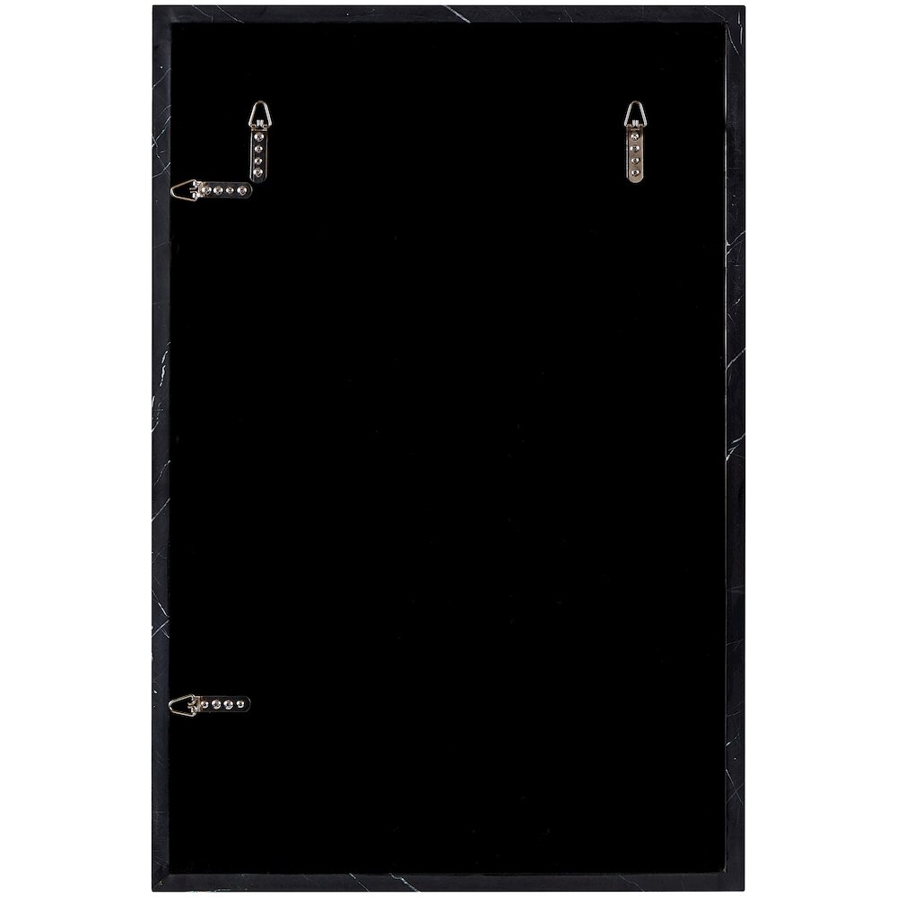 Pavia Black Genuine Marble Frame Mirror