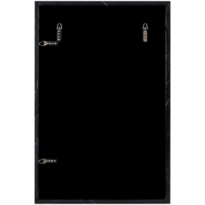 Pavia Black Genuine Marble Frame Mirror