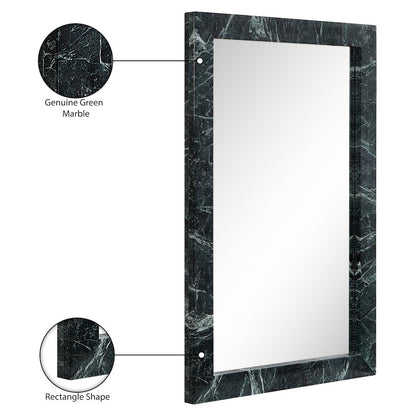 Pavia Green Genuine Marble Frame Mirror