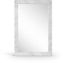 Pavia White Genuine Marble Frame Mirror