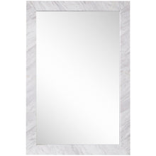 Pavia White Genuine Marble Frame Mirror