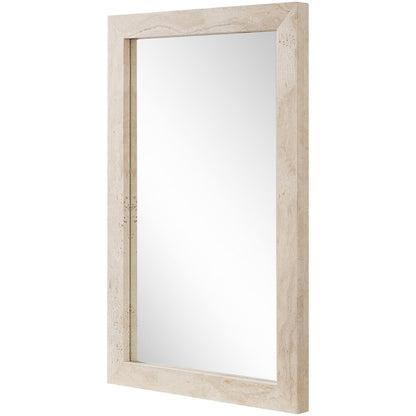 Pavia Natural Genuine Travertine Frame Mirror