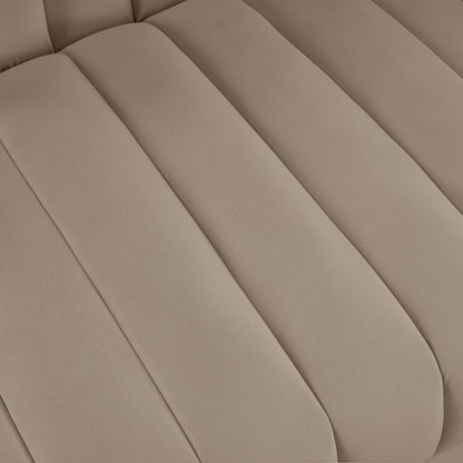 Rummi Beige Velvet Performance Fabric Upholstered Modular Chair