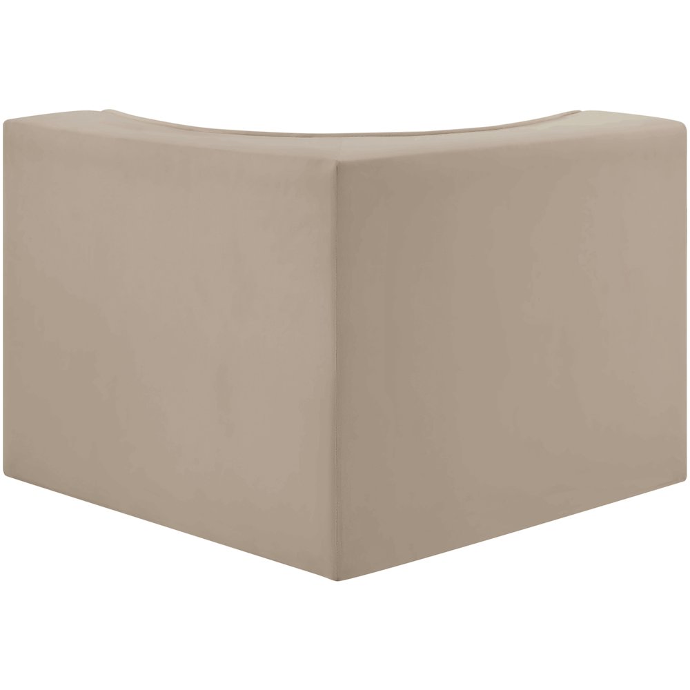 Rummi Beige Velvet Performance Fabric Upholstered Modular Chair