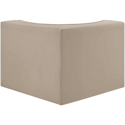 Rummi Beige Velvet Performance Fabric Upholstered Modular Chair