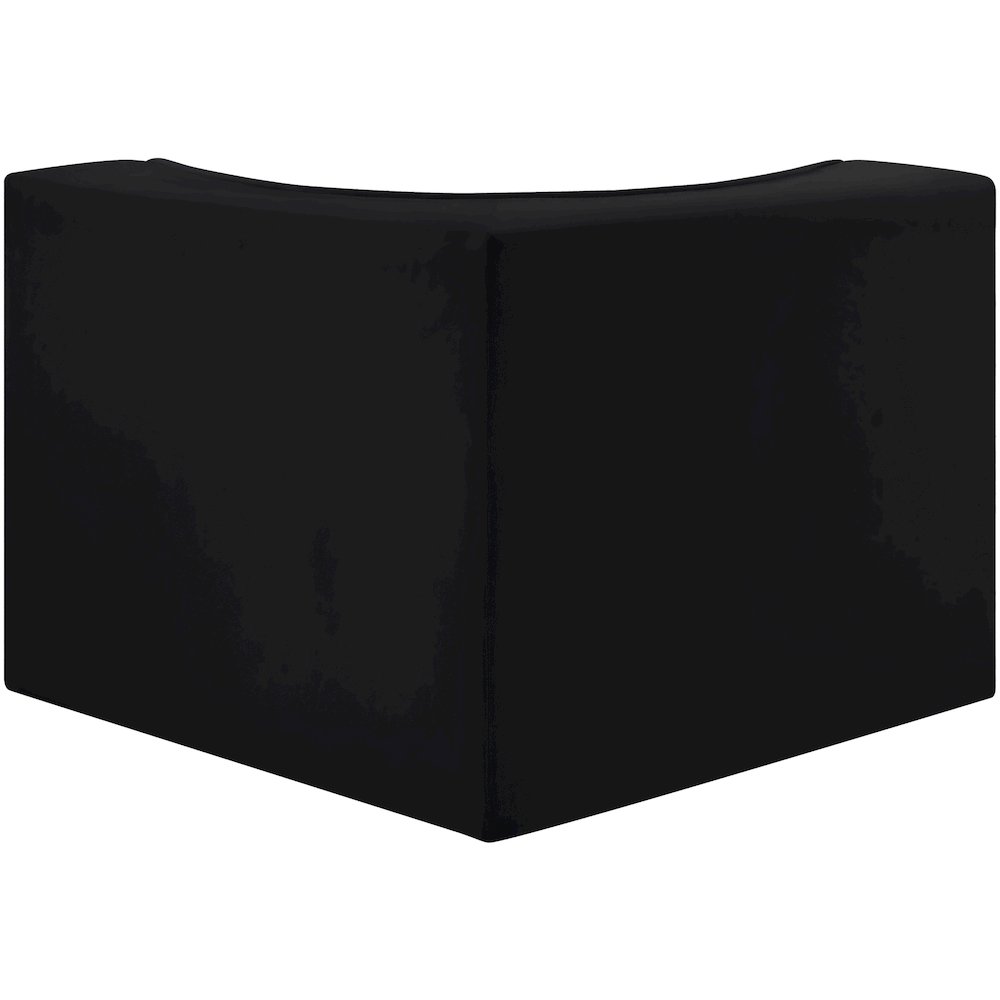Rummi Black Velvet Performance Fabric Upholstered Modular Chair