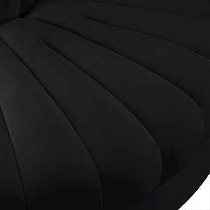 Rummi Black Velvet Performance Fabric Upholstered Modular Chair