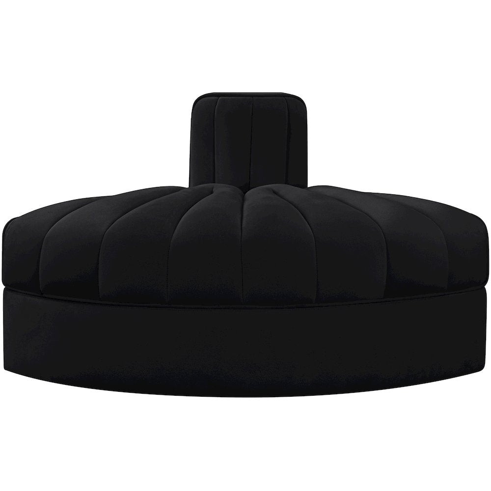 Rummi Black Velvet Performance Fabric Upholstered Modular Chair