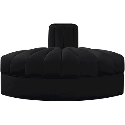 Rummi Black Velvet Performance Fabric Upholstered Modular Chair