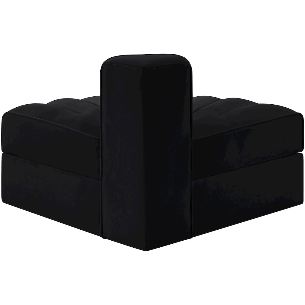 Rummi Black Velvet Performance Fabric Upholstered Modular Chair