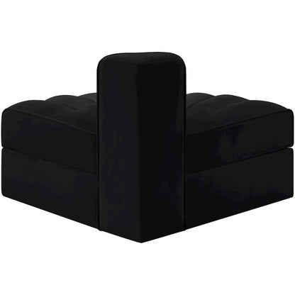 Rummi Black Velvet Performance Fabric Upholstered Modular Chair