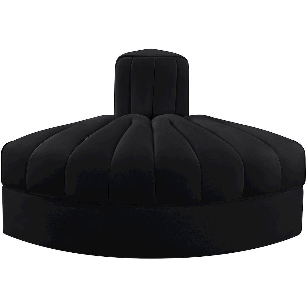 Rummi Black Velvet Performance Fabric Upholstered Modular Chair