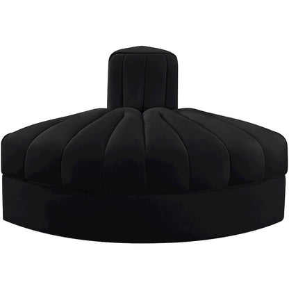 Rummi Black Velvet Performance Fabric Upholstered Modular Chair