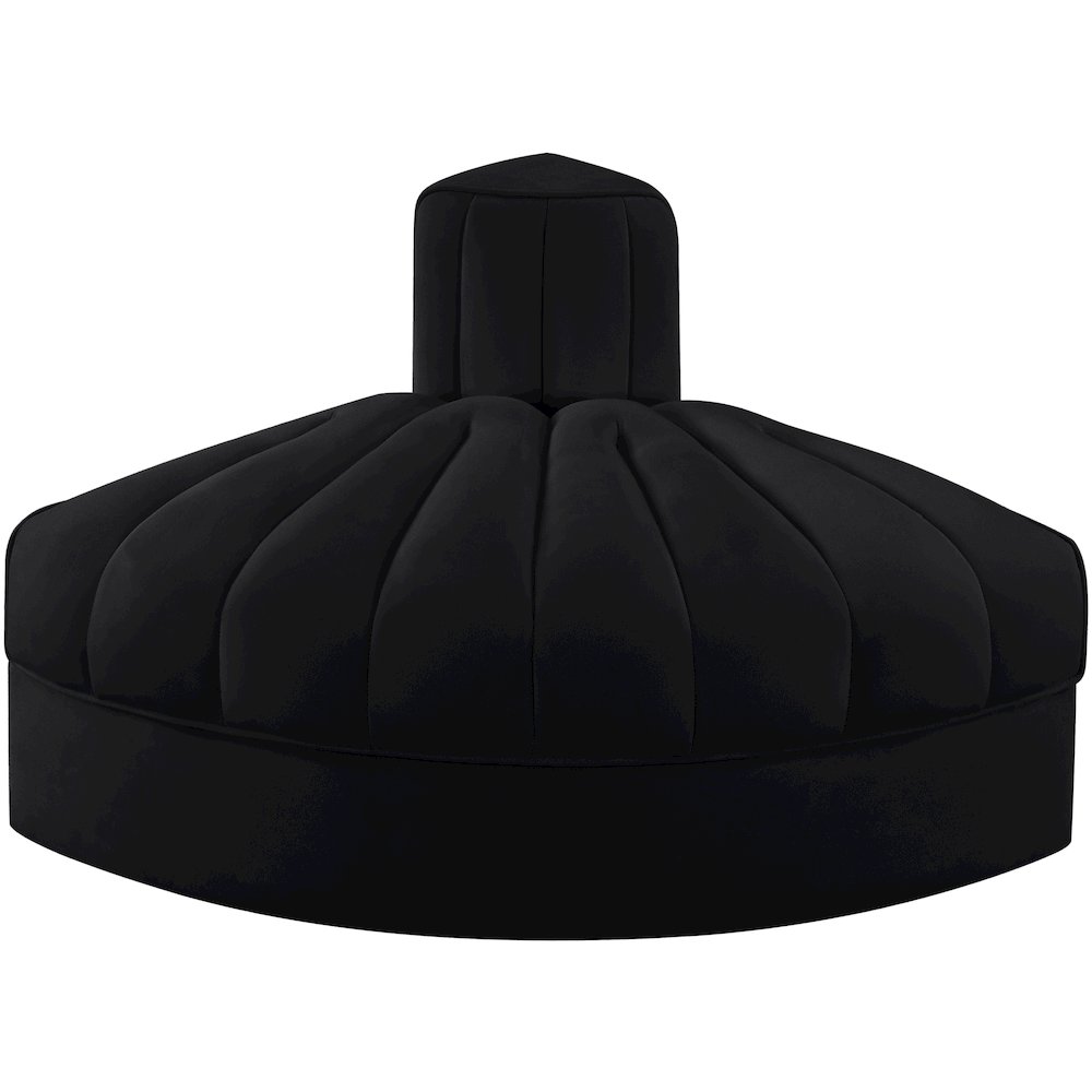Rummi Black Velvet Performance Fabric Upholstered Modular Chair