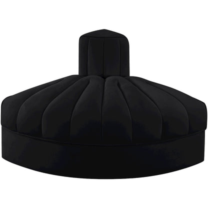 Rummi Black Velvet Performance Fabric Upholstered Modular Chair