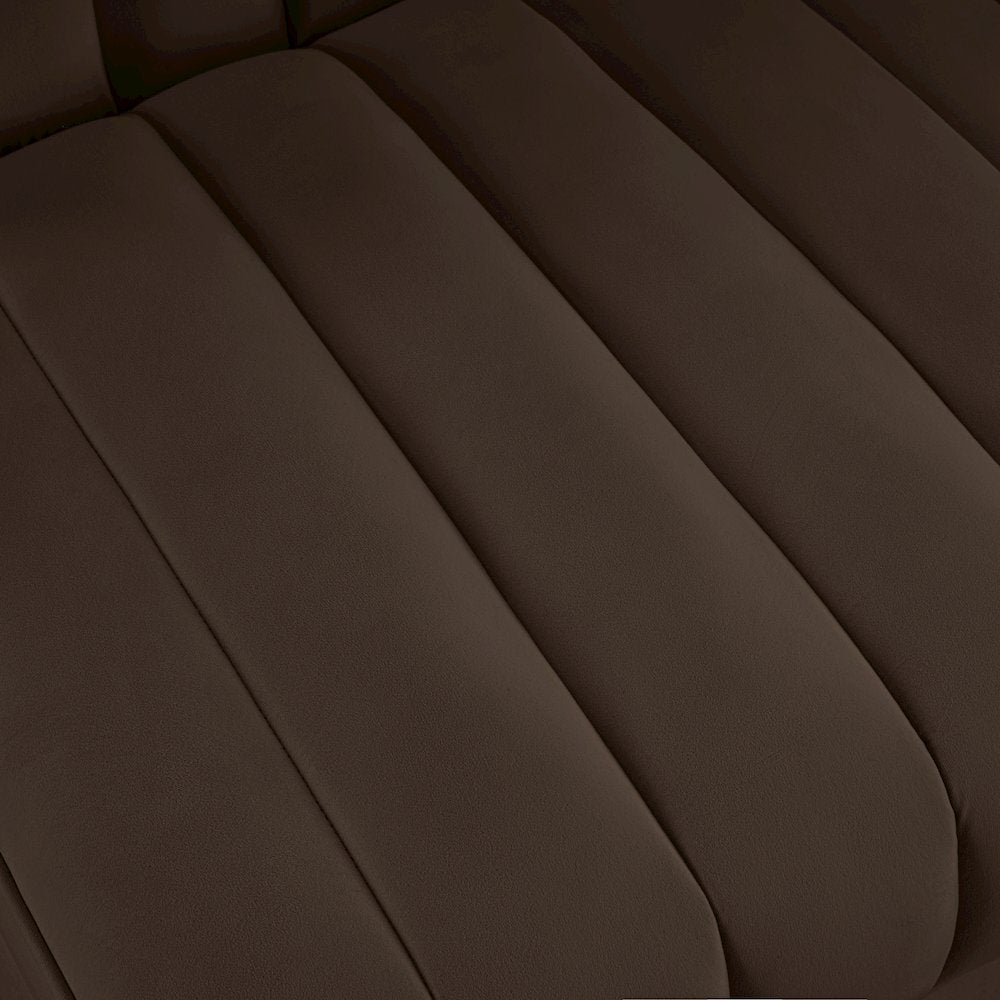 Rummi Brown Velvet Performance Fabric Upholstered Modular Chair