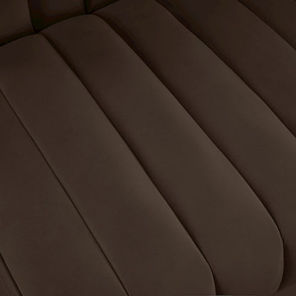 Rummi Brown Velvet Performance Fabric Upholstered Modular Chair