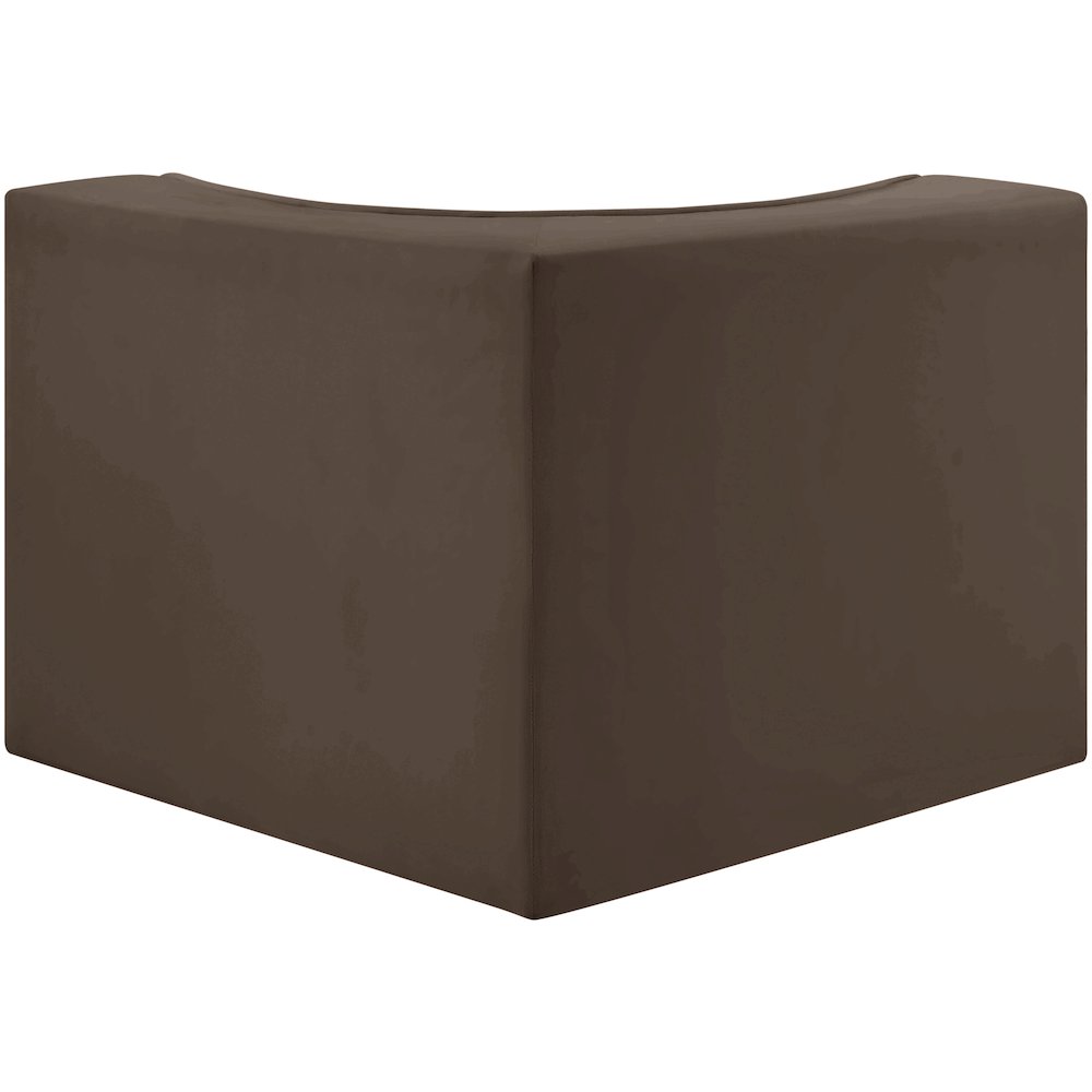 Rummi Brown Velvet Performance Fabric Upholstered Modular Chair