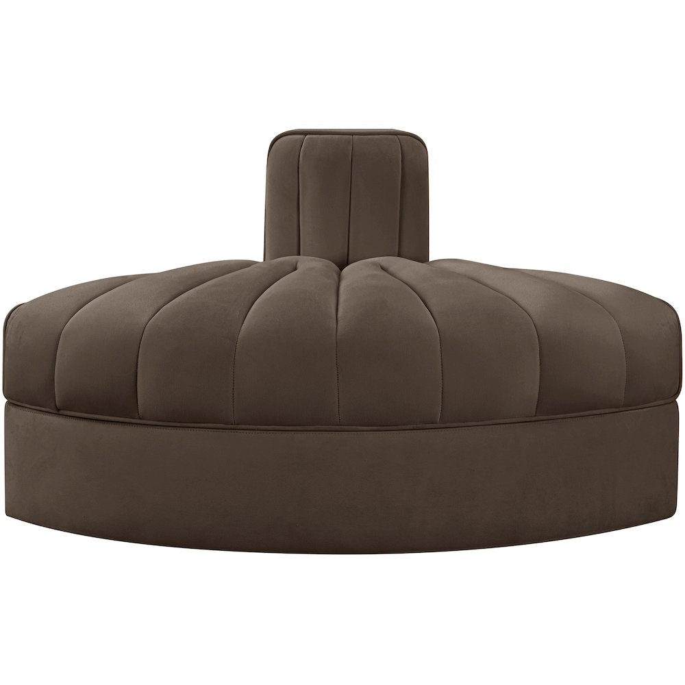 Rummi Brown Velvet Performance Fabric Upholstered Modular Chair