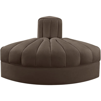 Rummi Brown Velvet Performance Fabric Upholstered Modular Chair