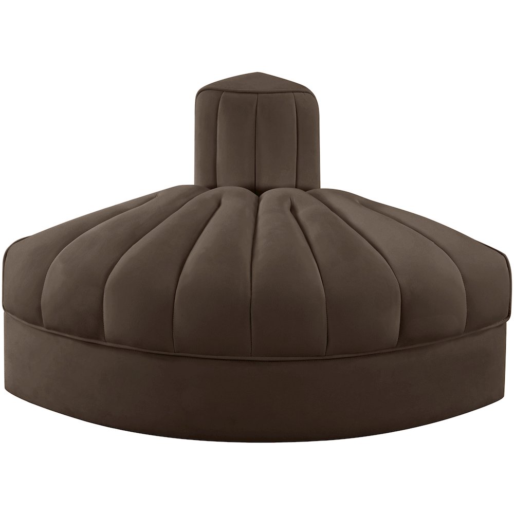 Rummi Brown Velvet Performance Fabric Upholstered Modular Chair