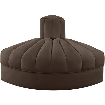 Rummi Brown Velvet Performance Fabric Upholstered Modular Chair