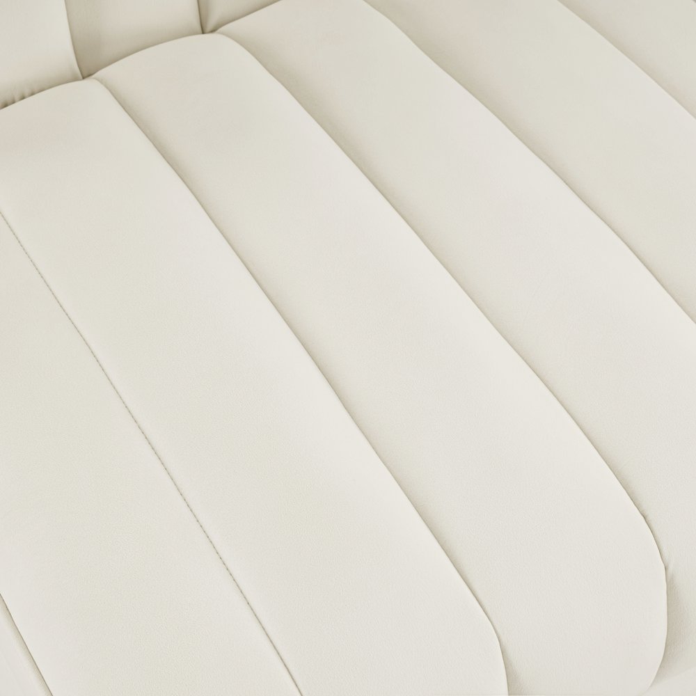 Rummi Cream Velvet Performance Fabric Upholstered Modular Chair