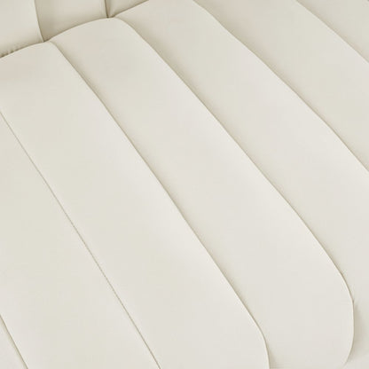 Rummi Cream Velvet Performance Fabric Upholstered Modular Chair