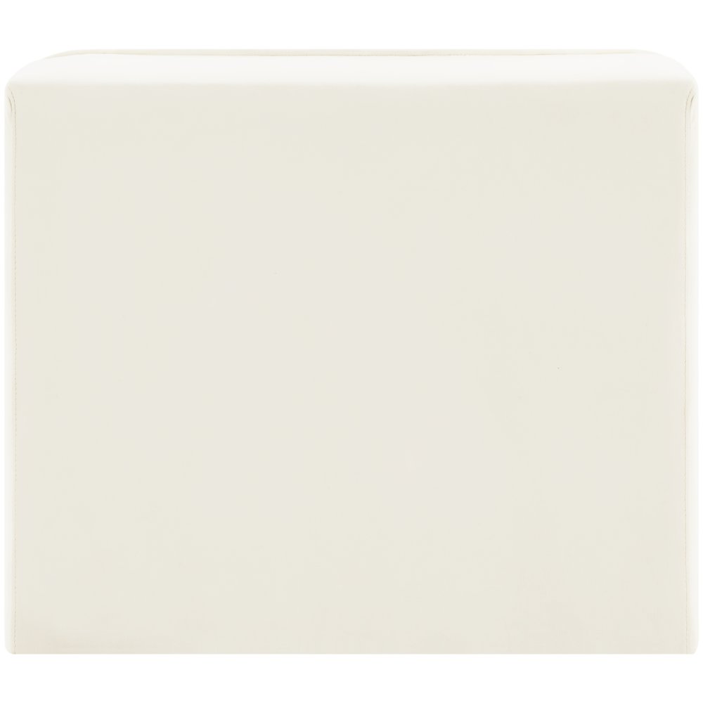 Rummi Cream Velvet Performance Fabric Upholstered Modular Chair