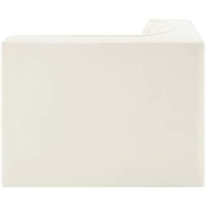 Rummi Cream Velvet Performance Fabric Upholstered Modular Chair
