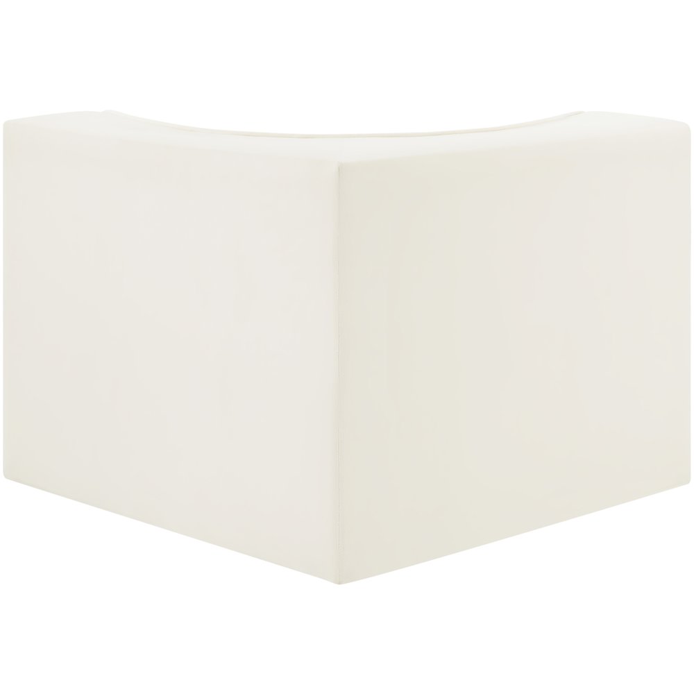 Rummi Cream Velvet Performance Fabric Upholstered Modular Chair