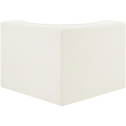 Rummi Cream Velvet Performance Fabric Upholstered Modular Chair