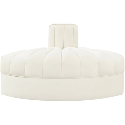 Rummi Cream Velvet Performance Fabric Upholstered Modular Chair